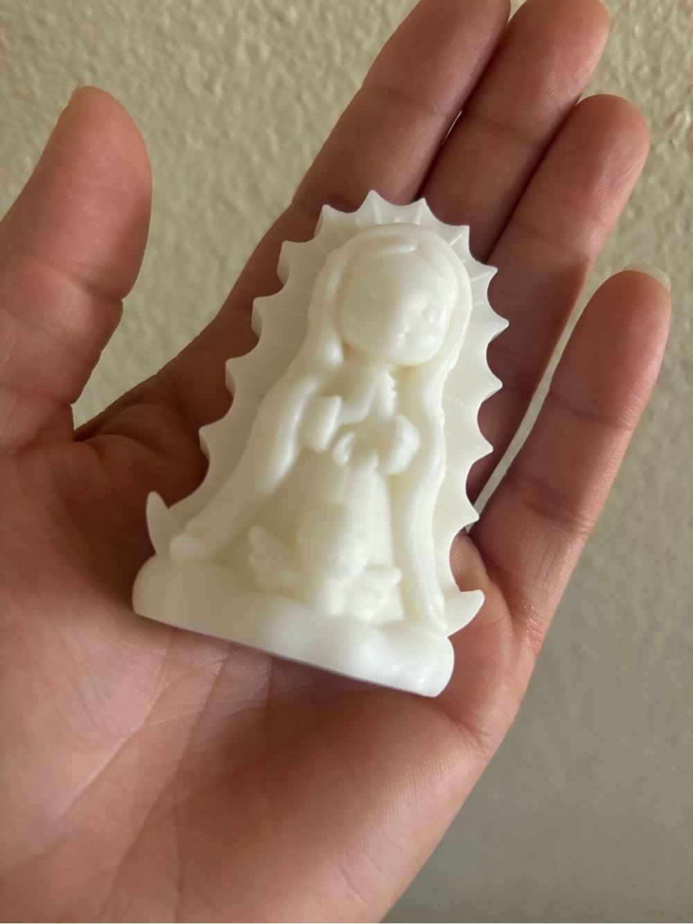 White Religious Figurine soap - Small Decorative and useful Virgin Mary